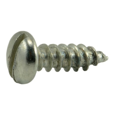 Midwest Fastener Sheet Metal Screw, #4 x 3/8 in, Zinc Plated Steel Pan Head Slotted Drive, 100 PK 62081